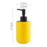 Maxbell Ceramic Soap Dispenser Bottle Empty Pump Bottle for Home Restaurant Yellow