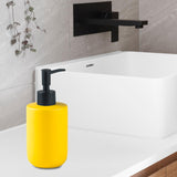 Maxbell Ceramic Soap Dispenser Bottle Empty Pump Bottle for Home Restaurant Yellow