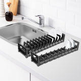 Maxbell Bowl Dish Drain Rack Adjustable Bowl Cup Holder for Kitchen Cabinet Drawer  Bowl Rack