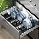 Maxbell Bowl Dish Drain Rack Adjustable Bowl Cup Holder for Kitchen Cabinet Drawer  Bowl Rack