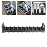 Maxbell Bowl Dish Drain Rack Adjustable Bowl Cup Holder for Kitchen Cabinet Drawer  Bowl Rack