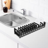 Maxbell Bowl Dish Drain Rack Adjustable Bowl Cup Holder for Kitchen Cabinet Drawer Dish Rack