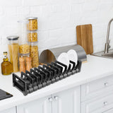 Maxbell Bowl Dish Drain Rack Adjustable Bowl Cup Holder for Kitchen Cabinet Drawer Dish Rack