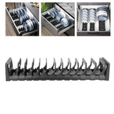 Maxbell Bowl Dish Drain Rack Adjustable Bowl Cup Holder for Kitchen Cabinet Drawer Dish Rack