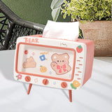 Maxbell Tissue Holder Tissue Dispenser Facial Napkin Box Holder for Table Decoration Pink