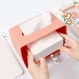Maxbell Tissue Holder Tissue Dispenser Facial Napkin Box Holder for Table Decoration Pink