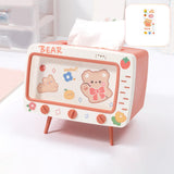 Maxbell Tissue Holder Tissue Dispenser Facial Napkin Box Holder for Table Decoration Pink