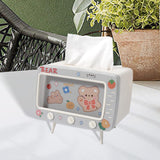 Maxbell Tissue Holder Tissue Dispenser Facial Napkin Box Holder for Table Decoration White