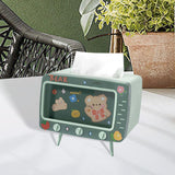 Maxbell Tissue Holder Tissue Dispenser Facial Napkin Box Holder for Table Decoration Green
