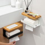 Maxbell Wall Mounted Tissue Holder Tissue Dispenser for Kitchen Bathroom Decoration