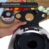 Maxbell Food Processor Storage Rack Stand Holds 5 Accessories for TM6 Cooking Tool Black