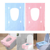 Maxbell 20x Portable Disposable Toilet Seat Cover Nonslip for Kids and Adults Hotels Blue
