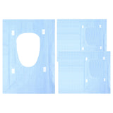Maxbell 20x Portable Disposable Toilet Seat Cover Nonslip for Kids and Adults Hotels Blue