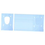 Maxbell 20x Portable Disposable Toilet Seat Cover Nonslip for Kids and Adults Hotels Blue