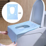 Maxbell 20x Portable Disposable Toilet Seat Cover Nonslip for Kids and Adults Hotels Blue