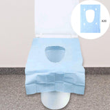 Maxbell 20x Portable Disposable Toilet Seat Cover Nonslip for Kids and Adults Hotels Blue