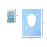 Maxbell 20x Portable Disposable Toilet Seat Cover Nonslip for Kids and Adults Hotels Blue