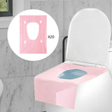 Maxbell 20x Portable Disposable Toilet Seat Cover Nonslip for Kids and Adults Hotels Pink
