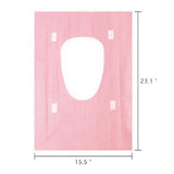 Maxbell 20x Portable Disposable Toilet Seat Cover Nonslip for Kids and Adults Hotels Pink