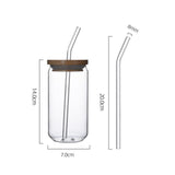 Maxbell Glass Bubble Tea Cups Wide Mouth Transparent for Iced Coffee 470ml