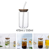 Maxbell Glass Bubble Tea Cups Wide Mouth Transparent for Iced Coffee 470ml
