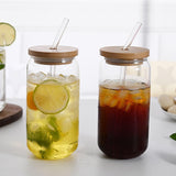 Maxbell Glass Bubble Tea Cups Wide Mouth Transparent for Iced Coffee 470ml