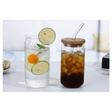 Maxbell Glass Bubble Tea Cups Wide Mouth Transparent for Iced Coffee 470ml