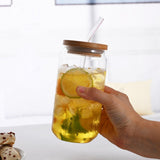 Maxbell Glass Bubble Tea Cups Wide Mouth Transparent for Iced Coffee 470ml