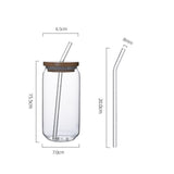 Maxbell Glass Bubble Tea Cups Wide Mouth Transparent for Iced Coffee 550ml
