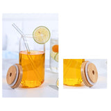 Maxbell Glass Bubble Tea Cups Wide Mouth Transparent for Iced Coffee 550ml