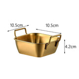 Maxbell Metal Fries Plate Dinner Plate Dessert Serving Tray for Restaurant Bar S Aureate
