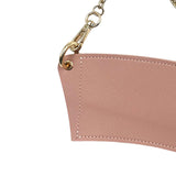 Maxbell PU Leather Shoulder Cup Holder Universal for Luggage Hiking Cup Accessories Pink