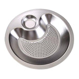 Maxbell Stainless Steel Dumpling Plate with Sauce Dish Platter Serving Plate Round 28cm