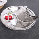Maxbell Stainless Steel Dumpling Plate with Sauce Dish Platter Serving Plate Round 30cm
