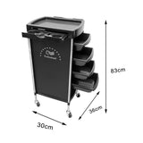 Maxbell 6 Tier Salon Cart Storage Storage Salon Rolling Organizers Style B