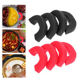 Maxbell 4 Pieces Silicone Assist Handle Holder Non Slip Handle for Skillets Pans Black