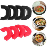 Maxbell 4 Pieces Silicone Assist Handle Holder Non Slip Handle for Skillets Pans Black