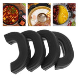 Maxbell 4 Pieces Silicone Assist Handle Holder Non Slip Handle for Skillets Pans Black