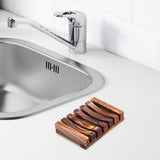 Maxbell Soap Holder No Slip Soap Dishes Travel Soap Box for Household Bathtub Hotel Dark Brown