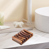 Maxbell Soap Holder No Slip Soap Dishes Travel Soap Box for Household Bathtub Hotel Dark Brown