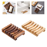 Maxbell Soap Holder No Slip Soap Dishes Travel Soap Box for Household Bathtub Hotel Dark Brown