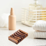 Maxbell Soap Holder No Slip Soap Dishes Travel Soap Box for Household Bathtub Hotel Dark Brown