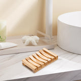 Maxbell Soap Holder No Slip Soap Dishes Travel Soap Box for Household Bathtub Hotel Light Brown