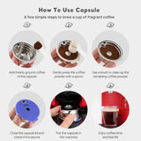 Maxbell Reusable Coffee Capsule Easy Cleaning Durable for Coffee Maker Party Office 220ml