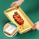 Maxbell Stainless Steel Plate Stackable Serving Platter for Hotel Restaurant Camping Medium
