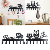 Maxbell Clothes Hook Farmhouse Decor Iron for Hanging Coat Laundry Room Entryway with 4 Owl