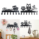 Maxbell Clothes Hook Farmhouse Decor Iron for Hanging Coat Laundry Room Entryway with 4 Owl