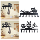 Maxbell Clothes Hook Farmhouse Decor Iron for Hanging Coat Laundry Room Entryway with 4 Owl