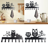 Maxbell Clothes Hook Farmhouse Decor Iron for Hanging Coat Laundry Room Entryway with 4 Owl