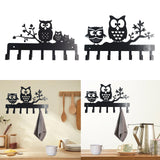 Maxbell Clothes Hook Farmhouse Decor Iron for Hanging Coat Laundry Room Entryway with 4 Owl